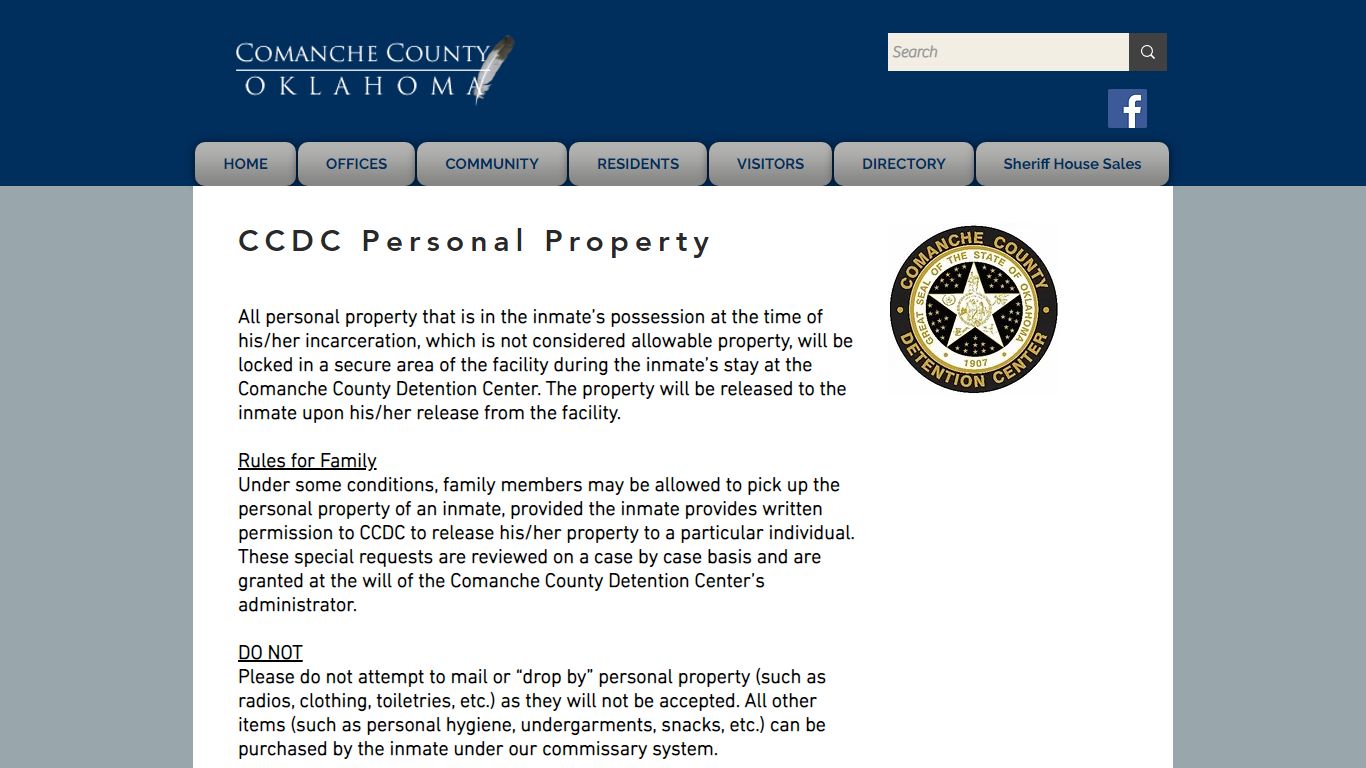 CCDC Personal Property | Comanche County